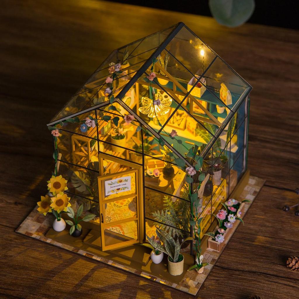 Handmade DIY Wooden Greenhouse Toy - Creative Gift for Girls & Girlfriends