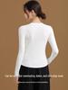 Women's Slimming Long Sleeve Velvet-Lined Base Layer Shirt - Autumn/Winter Fashion Round Neck Top