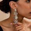 Qingdao Popular Jewelry Layered Three-Dimensional Sense Full Of Exaggeration, Enlarged Punk Metal Rhombus Earrings