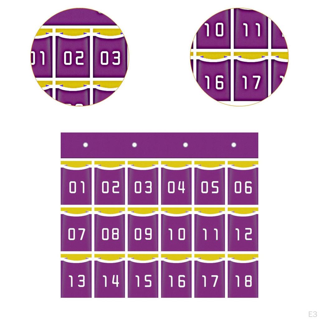 Classroom Organizer with Numbered Compartments for Phones