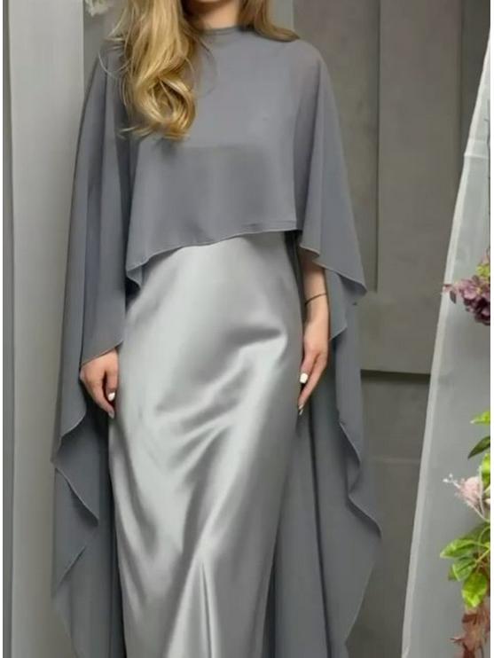 2025 Léto Evropská a americká dámská móda Ležérní dlouhé šaty a šál