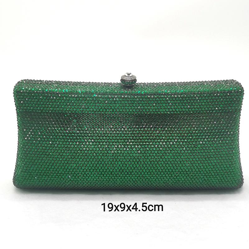 

Red Rhinestone Diamond Evening Clutches Purses High-End WHTUOHENG Crystal Bags Luxury Full Rhinestones Wedding Bridal Purses 18cmX8cmX5cm