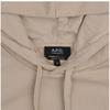 Apc Velvet Logo Standard Grand Unisex Hoodie M27908 Tbi Beige Dark Navy