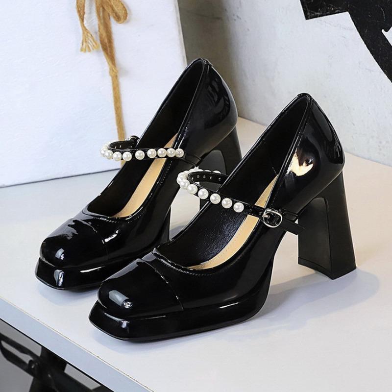 2026 Zapatos de Tacón Alto de Moda para Mujer Zapatos de Fiesta Marca Moderna Plataforma Cuadrada para Damas 10 cm Leopardo Negro