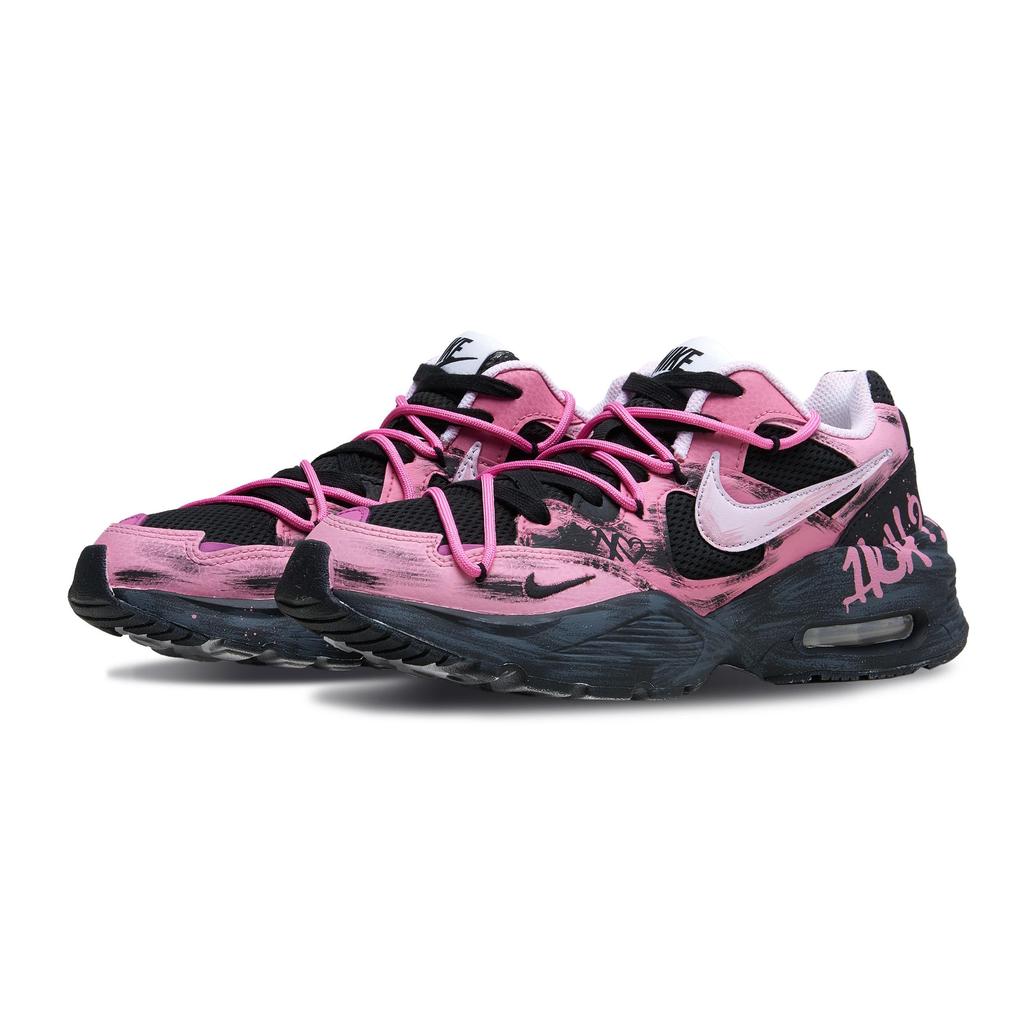 Nike Air Max Fusion Low Top Casual Running Shoes Women's Black Pink CJ1671-100(Team196-)