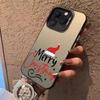 Tide brand Christmas hat is suitable for Apple 16 mobile phone case, colored silver iPhone13PRO Tide 15 anti-drop 14/xsmax