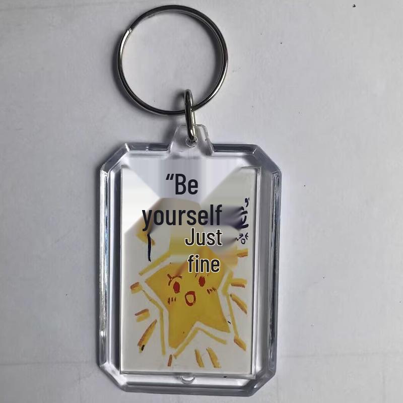 Minimalist Inspirational Transparent Keychain for Backpacks - Perfect Gift for Students and Couples