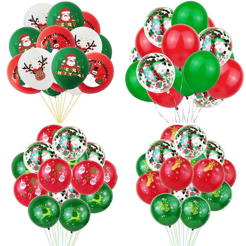 Weihnachtsballonanzug Weihnachtsmann Schneemann Elch Weihnachtsbaum DIY Weihnachts-Globos Kindergeschenke für Zuhause Neujahr 2024 Navidad Dekor