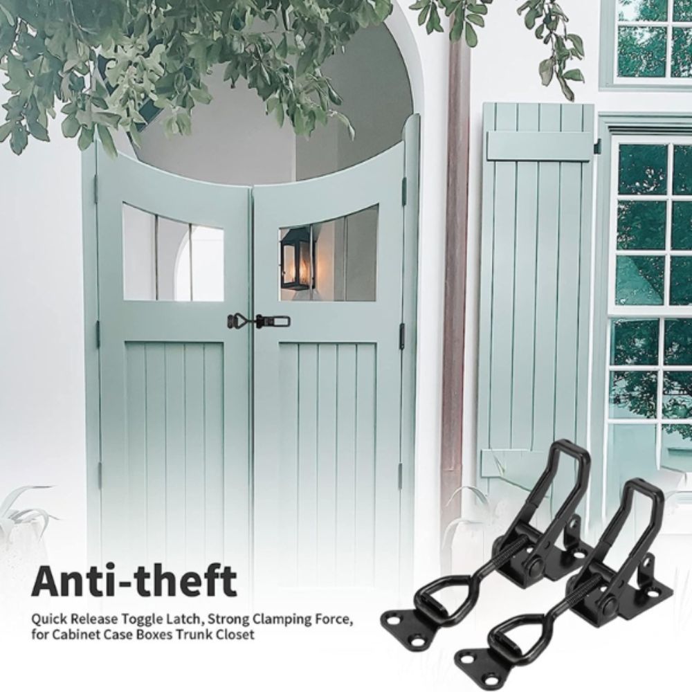Catch Adjustable Toggle Clamp Cabinet Box Hasp Clamps Black Metal Toggle Clamp  Furniture