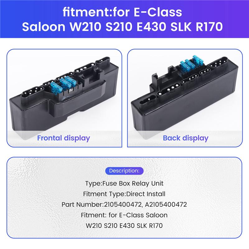 Car Fuse Box Relay Unit For E-Class Saloon W210 S210 E430 SLK R170 2105400472