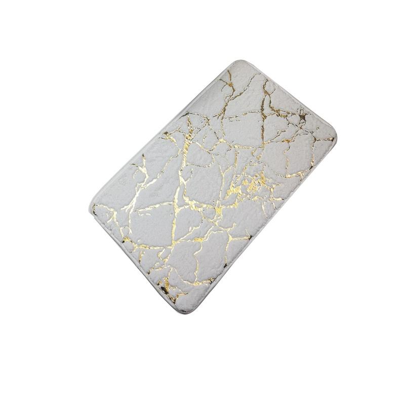 Newest Dark Brown Gold Crack Floor Mat Marble Bath Mat Non Slip Water Absorb Shower Room Rug