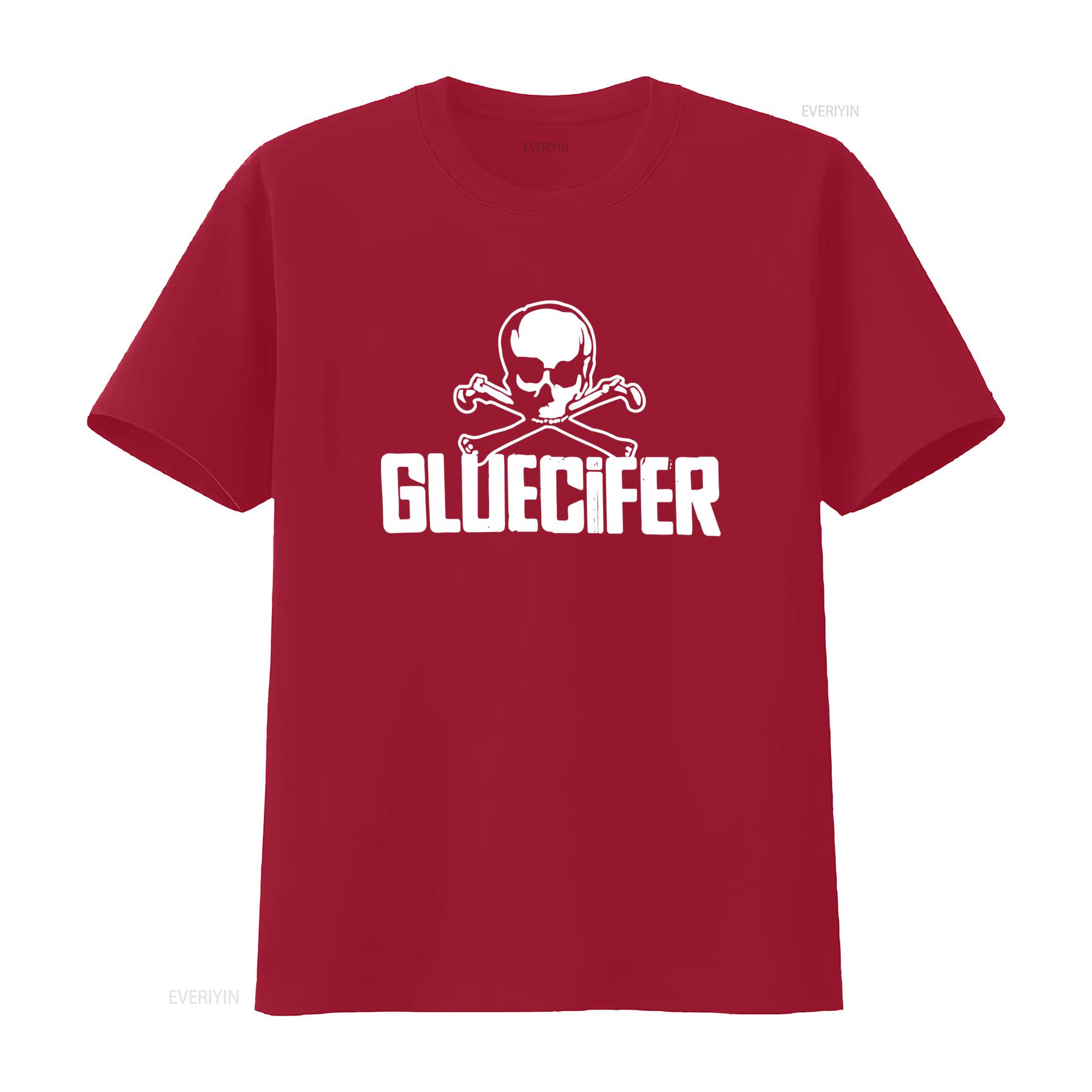 GLUECIFER Skull Crossbones T Shirt Bold Design for Edgy Style vintage Washed streetwear homme fashion Slightly Stylish S
