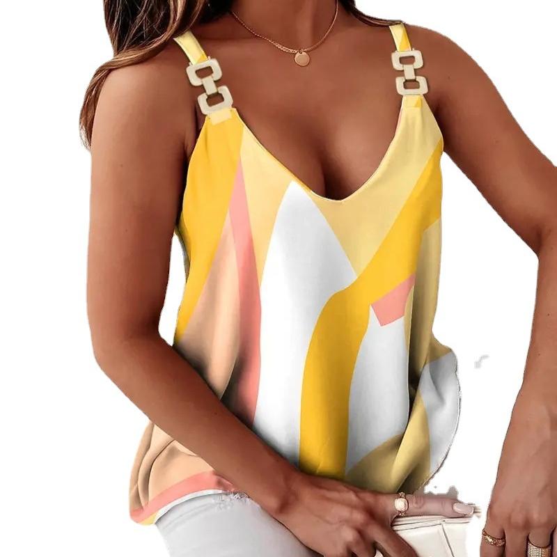 BITCED Dámské letní dámské tílko bez rukávů s potiskem Cami