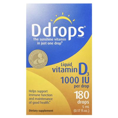 Flüssiges Vitamin D3, 1.000 IE, 5 ml (0,17 Fl Oz)