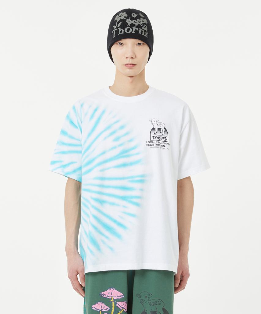 LMC Thorns Tie Dye Lamb Tee White