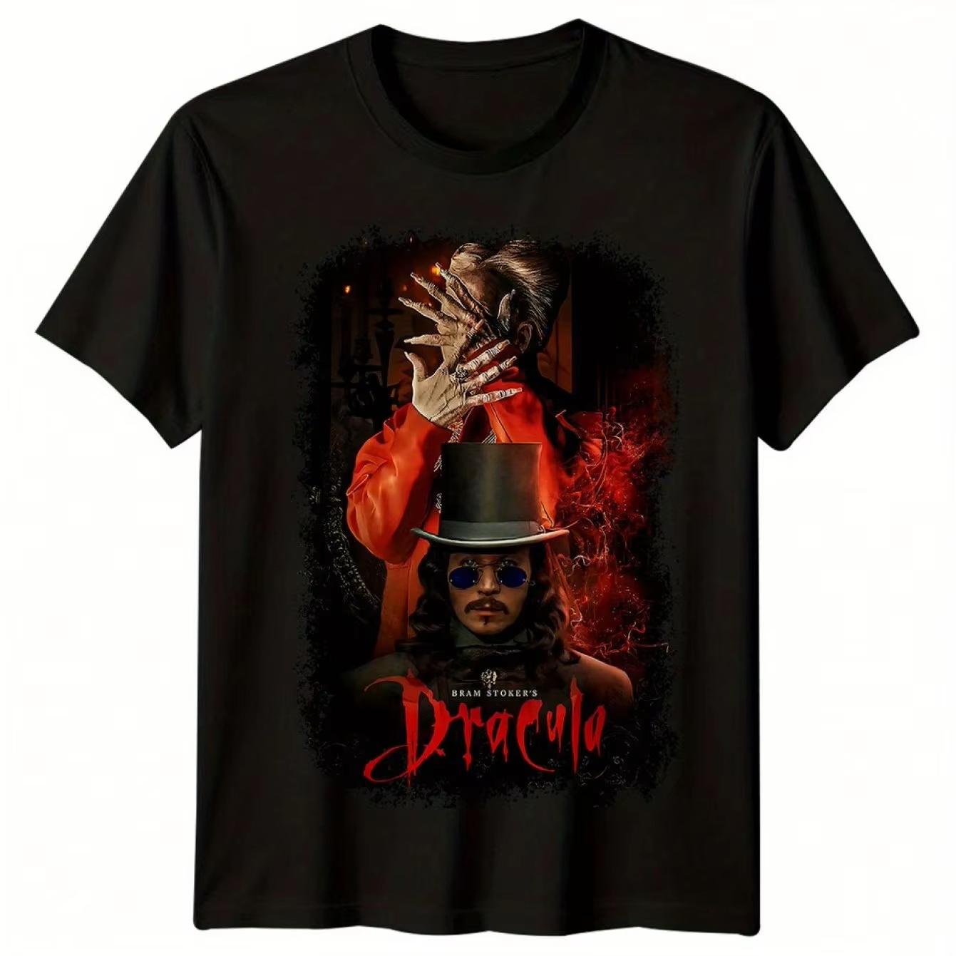 Retro 1992 Bram Stoker Dracula Movie Poster Tshirt Red Retro 90 Movie Costume for Unisex and Women S