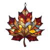 Maple Leaf Fall Ornament Window Hanging Autumn Leaf Suncatcher Stained Glass Wall Art for Thanksgiving Autumn Indoor Outdoor Home Decor