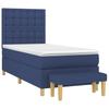 Boxspringbett mit Matratze Blau 80 x 200 cm Stoff