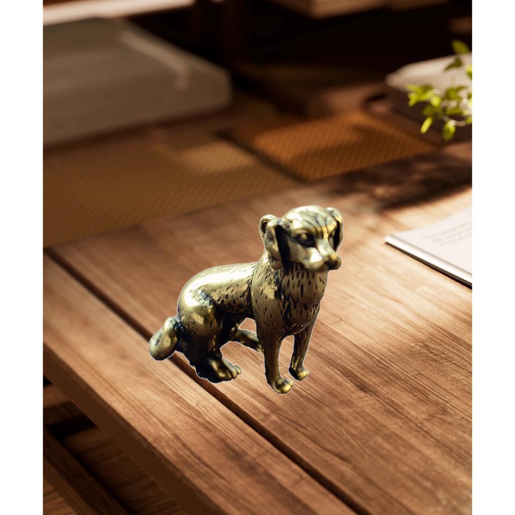 Brass Ornament Standing Dog Ware