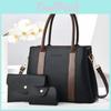 Block Trendy Color Mom And Child Bag Spacious Medium Size Pu Shoulder And Crossbody Bag For Women