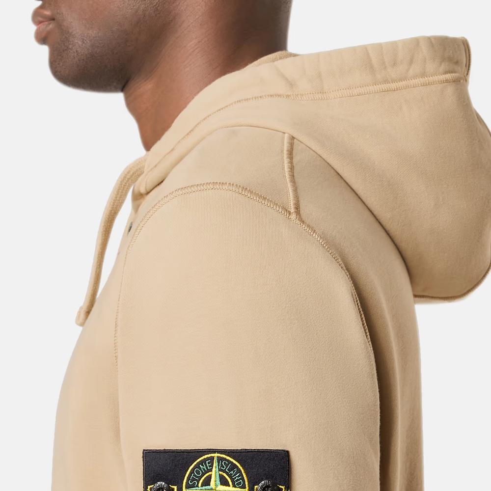 Stone Island Solid Color Hooded Zip-Up Long Sleeve Sweatshirt Unisex sweatshirt Desert K1S1561000-42S0051-V009A