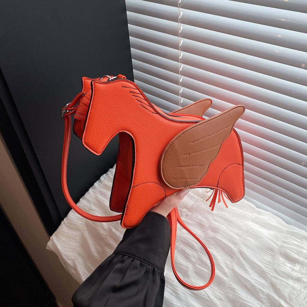 Yogodlns High Quality Women PU Leather Shoulder Bag Fashion Horse Shape Handbags Crossbody Bags for Women Casual New Female Messenger Bag