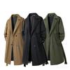 Gabardina para Hombre de un Solo Botón de Longitud Media con Cinturón Estilo Inglés Ligera Vintage Casual Ropa de Abrigo