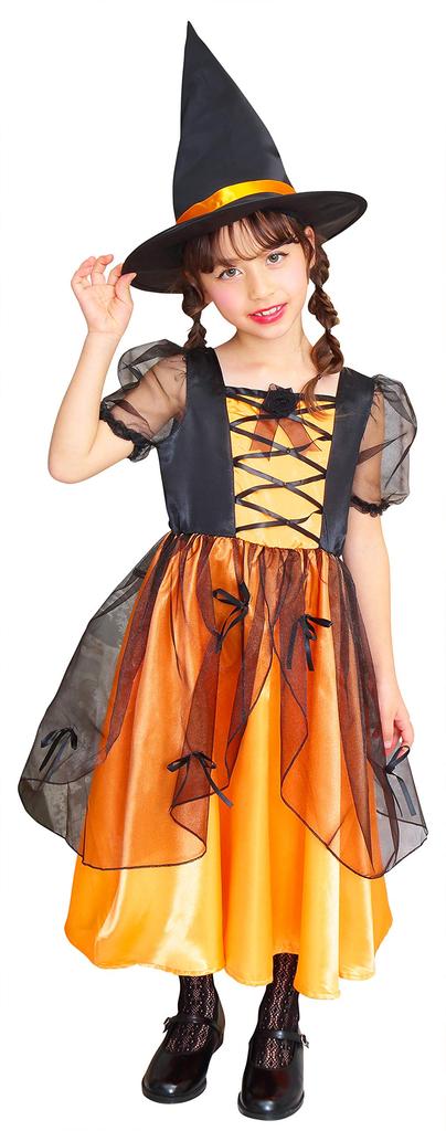 Clearstone Cosplay Halloween Melody Orange Dress, Kids, 120cm, Girls,