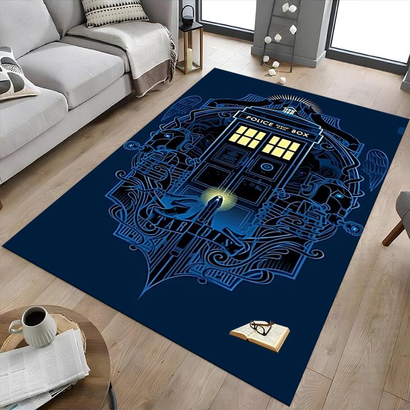 1pc Police Box TARDIS Carpet, Office Rug Outdoor Mat Home Decor Area Carpet Festival