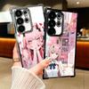 Zero Two 02 Kawaii Niedliche Galvanisierte Handyhülle Für Samsung Galaxy S24 S25 FE S26 Edge S23 Ultra S22 S21 Plus S20 Anti-Fall Airbag C