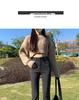 Trendy Women's High Waist Velvet Slimming Straight-Leg Jeans for Winter