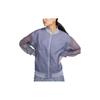 Solid Color Zip-Up Hooded Jacket Women Jackets Bright-Steel-Blue DV7973-519