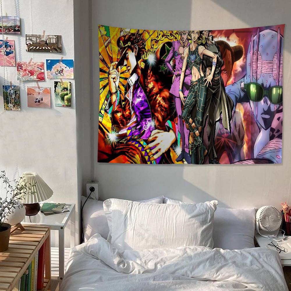 Anime JJojoS BBizarre AAdventure Cartoon Tapestry Wall Hanging Decoration Household Home Decor