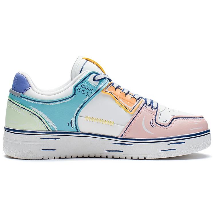 Li Ning Tianji Slip Resistant Cushioning Abrasion Resistant Lightweight Breathable Low top Skateboard Shoes Women's AGCS200-2