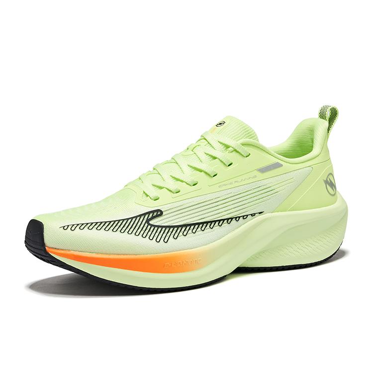 Erke Lightning 4 Summer Shock Absorption Breathable Low Top Running Shoes Men sneaker Fluorescent-Green 51125103060-503