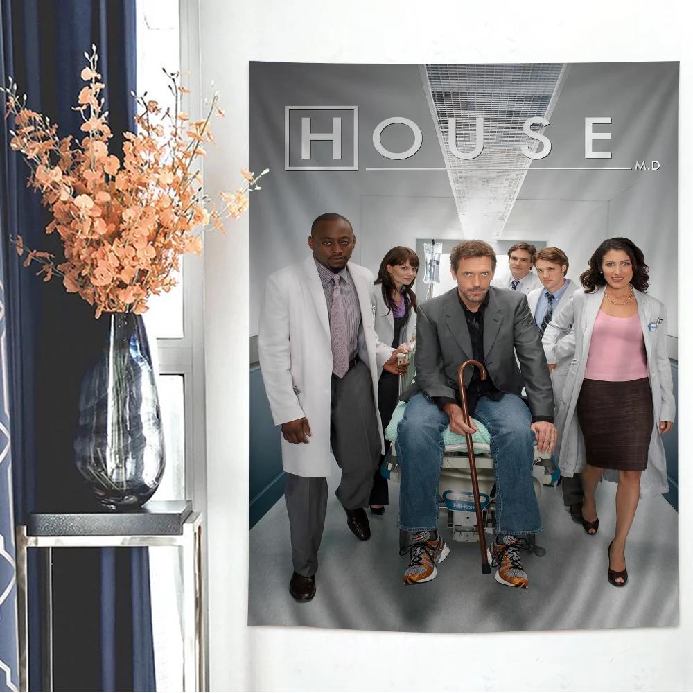 House Md Tv Printed Large Wall Tapestry Art Science Fiction Room Home Decor Decor Blanket