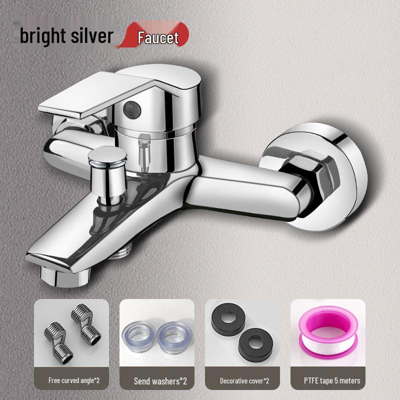 Набор смесителей для ванны и душа 3-функциональный, цвет оружейный металл