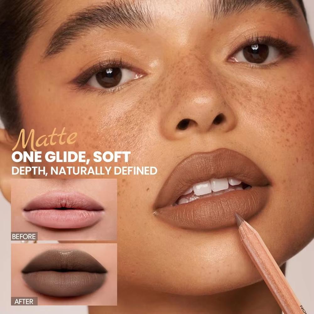 6Pcs Lipliner Pen Set Makeup Sexy Red Matte Contour Tint Lipstick Pen Waterproof Long Lasting Non-stick Cup Lip Liner Cosmetics