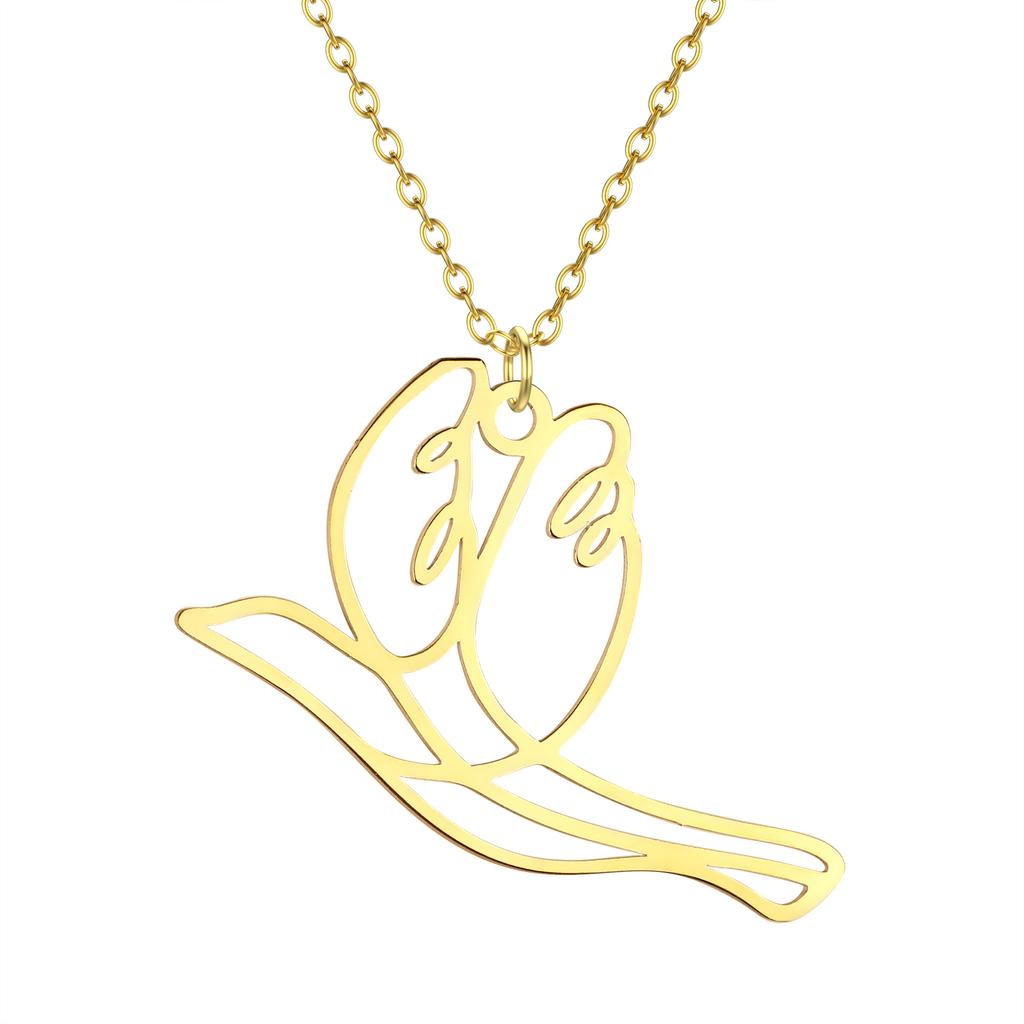 Kinitial Cactus Saturn Planet Infinity Lips Bird Landscape Sun Mountain Stainless Steel Pendant Necklace For Women Jewelry Gift