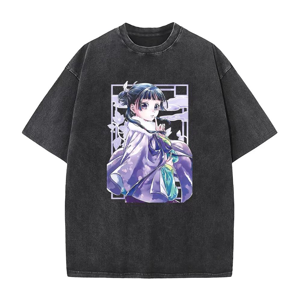 Anime The Apothecary Diaries Jinshi Maomao Print T‑Shirt Women Men Fashion Casual Crew Neck Short Sleeve Summer Soft Cotton Streetwear Tops