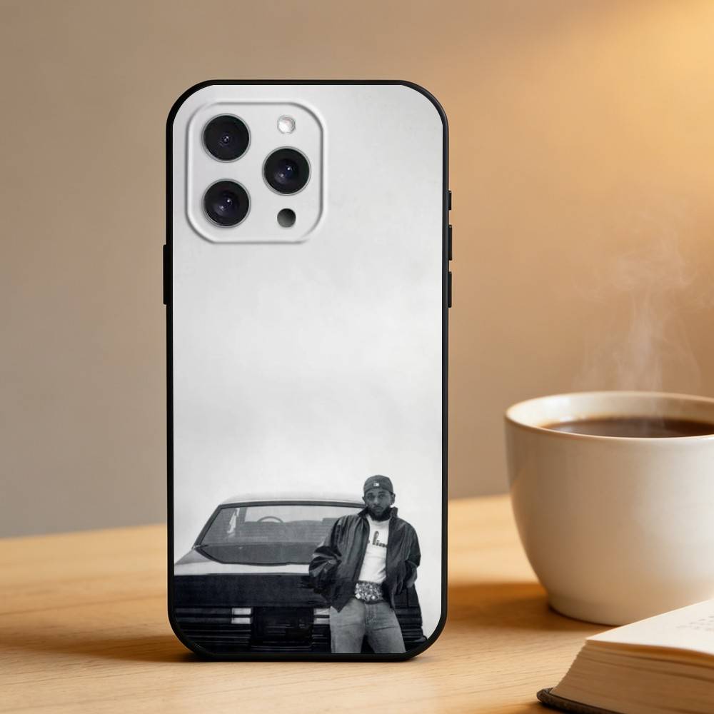 

K-Kendrick Lamar Rapper Phone Case For iPhone 17 16 15 14 13 12 Max Plus Silicone Black Cover iPhone12
