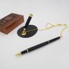 Black Metal Desk Rope Ballpoint Pen Signature Pen Sticky Desk Pens With Chain Fixed Bank Counter Pen Learn Office Stationery