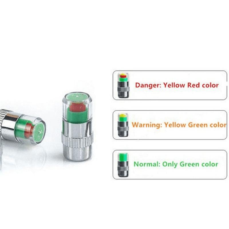 4 stücke Auto Reifendruckmesser Anzeige Alarm Monitor Ventil Kappe Sensor Reifendruck Monitor Erkennung