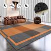 Nordic Orange Geometric Sofa Living Room Carpet Home Decor Carpets for Bed Room Large Lounge Rug Soft Absorbent Bath Mat Doormat