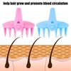 VOCOSTE Massage Shampoo Brush for Scalp Hair and 2 Blue and Pink Comb, Care, Growth, Anti-Dandruff Resin, Pieces,