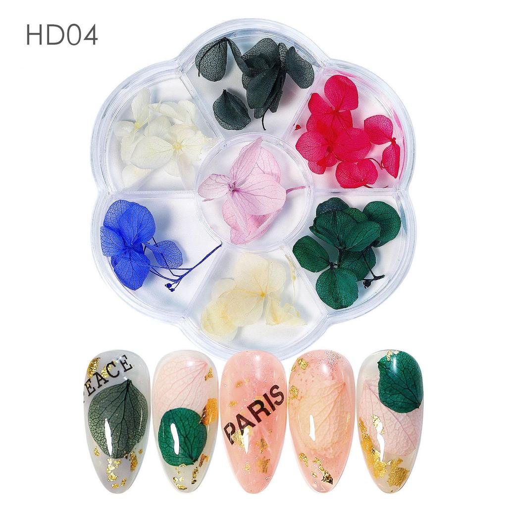 Mix Dried Flowers Nail Decorations Jewelry Natural Floral Leaf Stickers 3D Nail Art Designs Polish