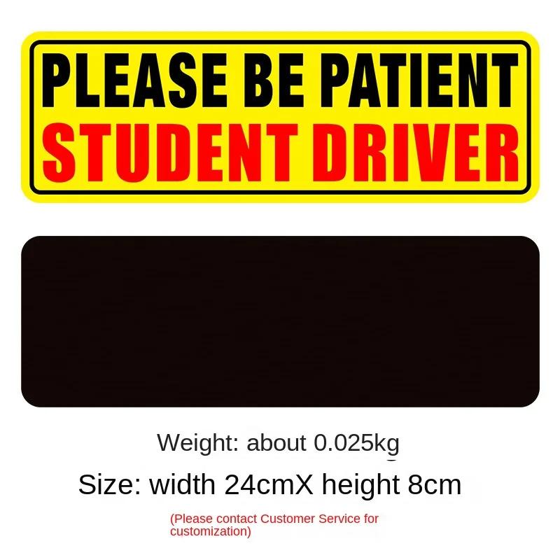 Novice Car Stickers, Logo Reflective Stickers Distance Keeping Tape Eye-catching Safety Warning Car and Truck Magnetic Stickers