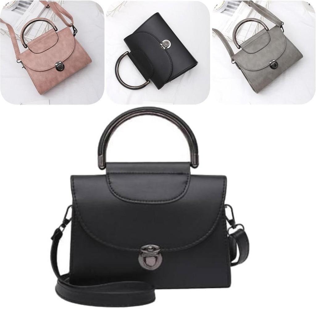 Trendy Lock Closure Pu Leather Handbag 2024 Versatile Commuting Urban Fashion