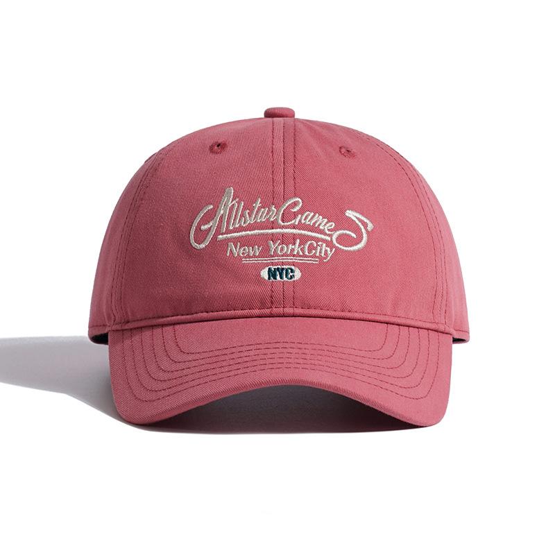 Letter embroidered baseball cap women's spring and summer new sunshade street face small big brim cap men