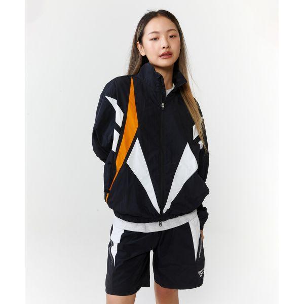 Reebok X Vector Collaboration Stand Collar Casual Long Sleeve Windbreaker Unisex Outerwear Black REJU4EJ30BK